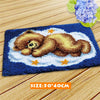 DIY Knoopkussen Cartoon Animal Cushion Latch Hook Tapijt Kussen Knooppakket Carpet Embroidery Foamiran for Needlework Rug Kit