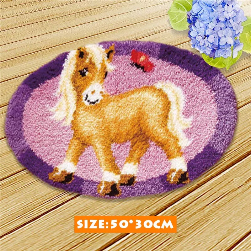 DIY Knoopkussen Cartoon Animal Cushion Latch Hook Tapijt Kussen Knooppakket Carpet Embroidery Foamiran for Needlework Rug Kit