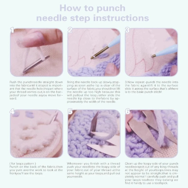 Punch Needle Stickerei Starter Kit – Perfekter Einstieg für DIY-Liebhaber!