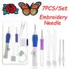 7PCS/Box DIY Embroidery Punch Needle Kits Magic Embroidery Punch Needle Clothes Knitting Sewing Needle Stitching Sewing Tool